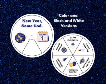 New Year Spinning Wheel Bible Craft (Digital Download)