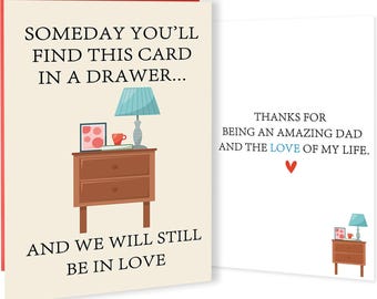 Romantic Fathers Day Card for Husband Boyfriend Fiancé Funny Fathers Day Card from Wife Girlfriend Printable Last Minute Instant Download