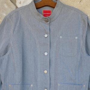 Vintage Isaac Mizrahi for Target - Ladies XL - Work Coat 100% Cotton Herringbone Traditional Utility Work Jacket