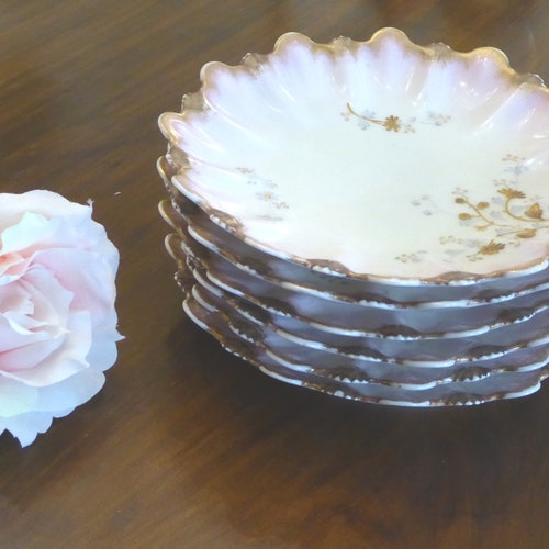 SIX French Elite Antique Porcelain Bowls 8