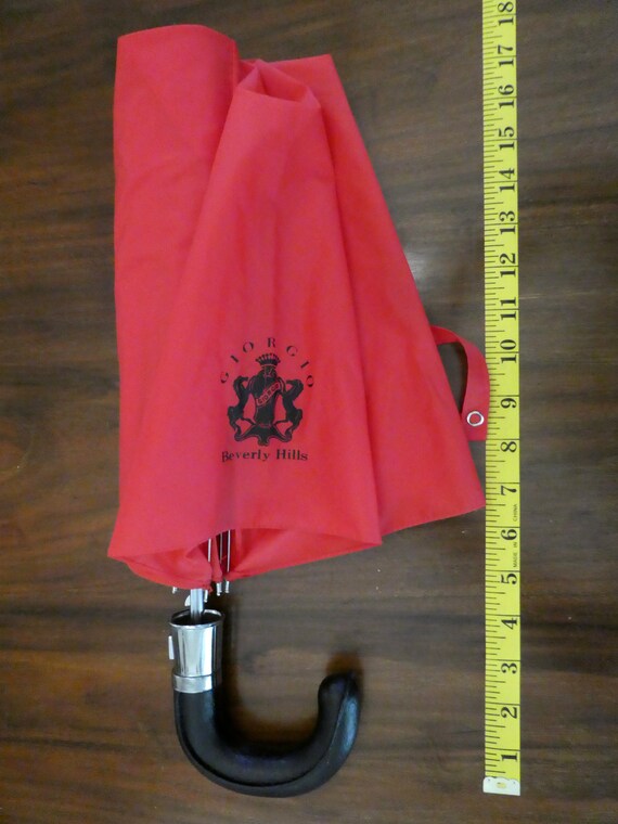 Vintage Red Giorgio Beverly Hills Umbrella 1980s … - image 8