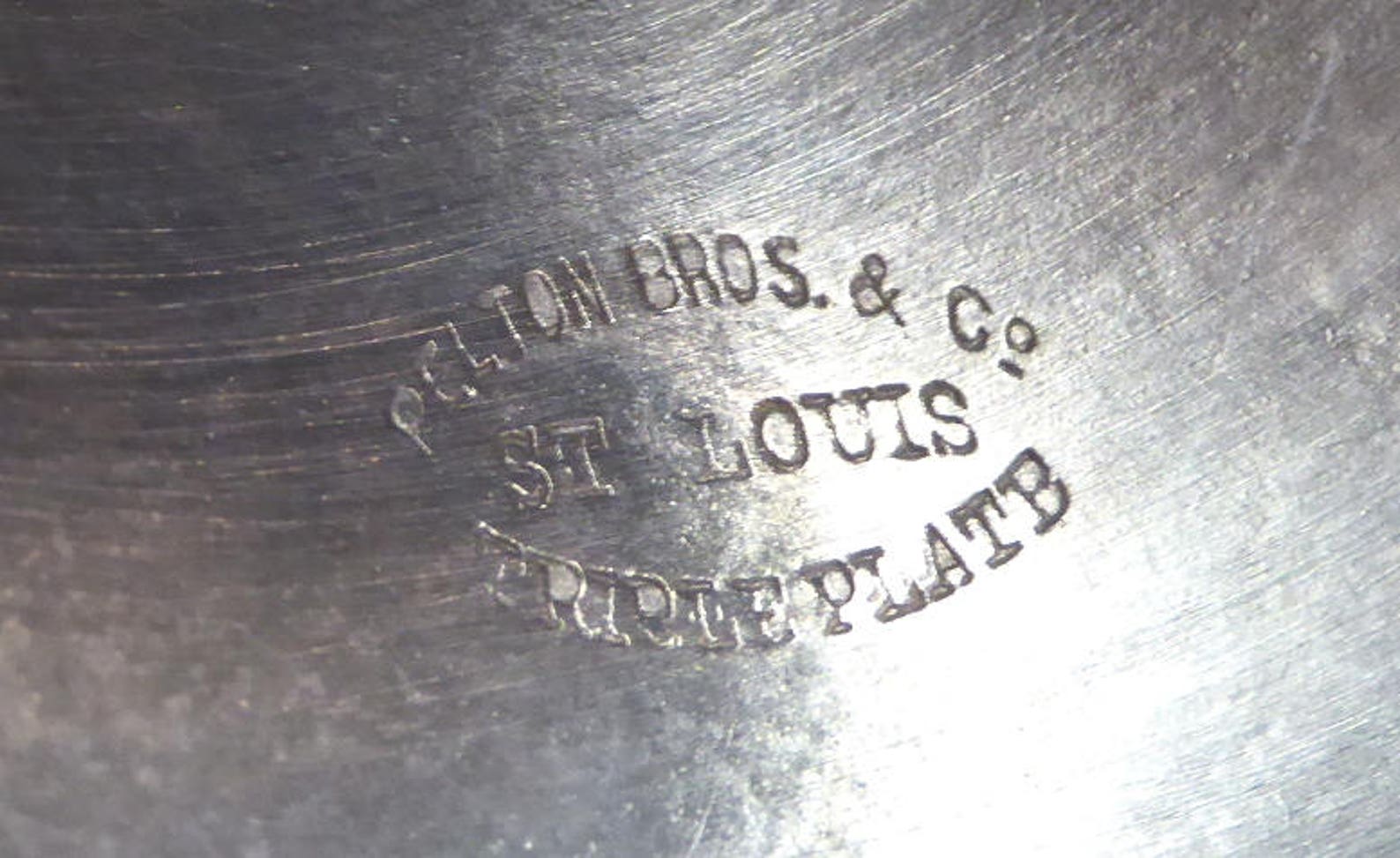 Silver Plate Cruet Condiment Bottle Holder Pelton Bros & Co Etsy