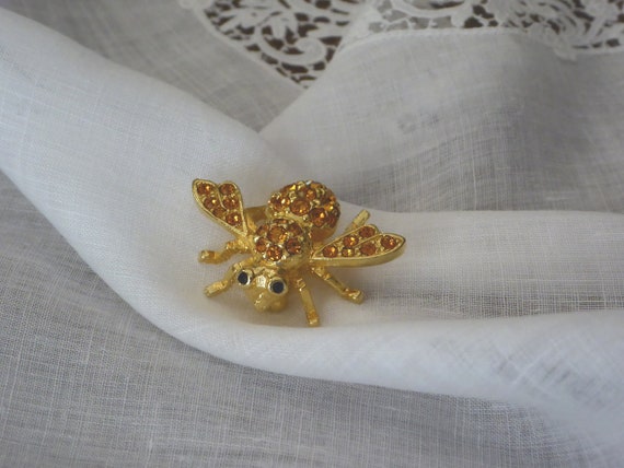 Amber Crystal Bee Pin Joan Rivers, Joan Rivers Gol
