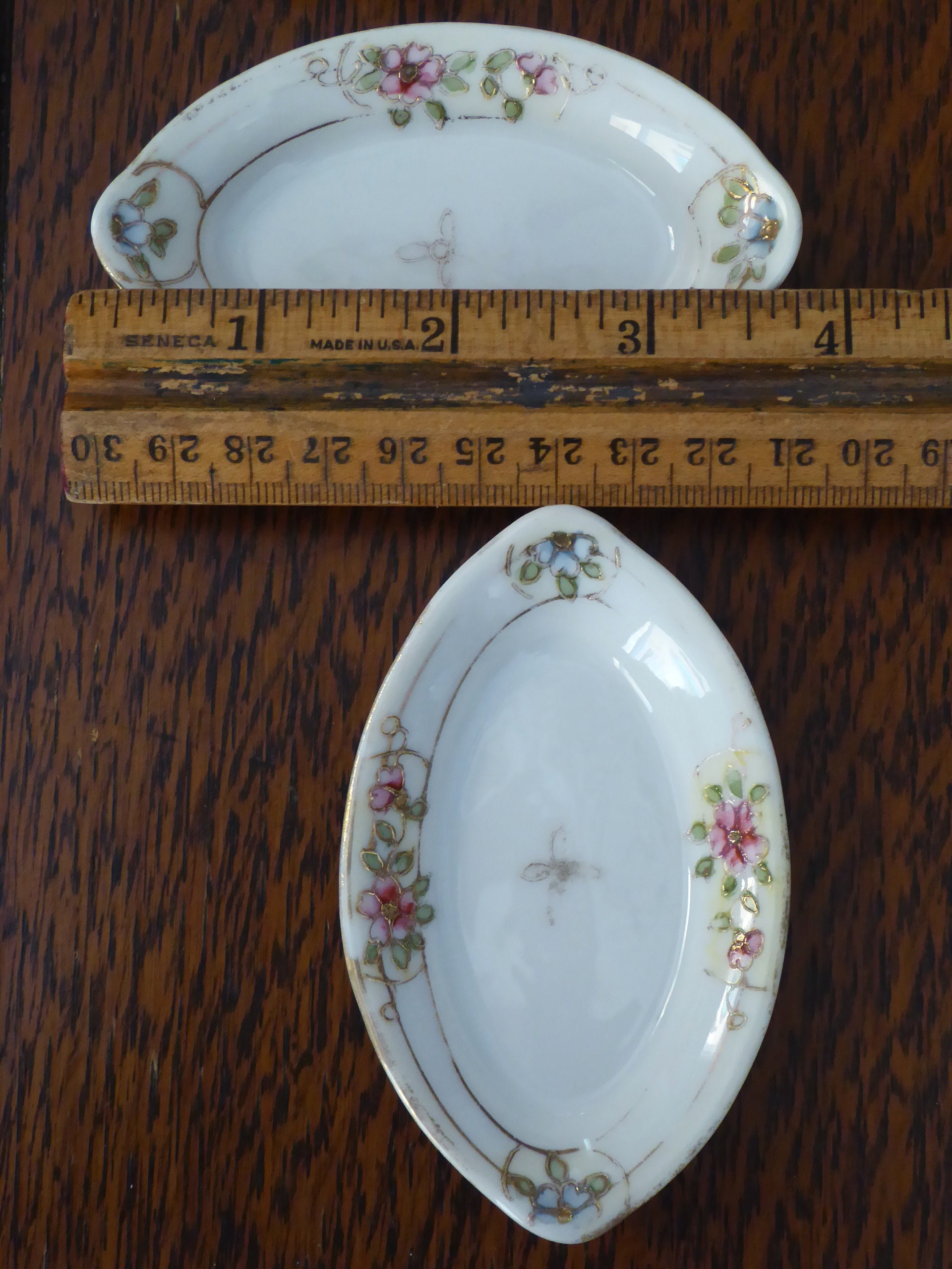 SIX Antique Nippon Hand Painted Salt Dish Six Oval Salt Etsy