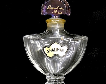 Shalimar Perfume Bottle 1/3oz Purple Stopper Vintage (Empty)