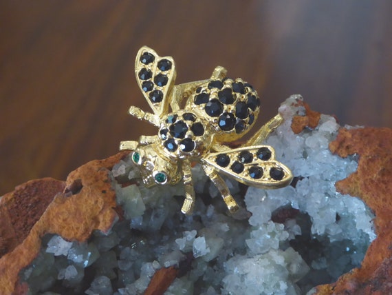 Gold Black Bee Pin Joan Rivers, Joan Rivers Black