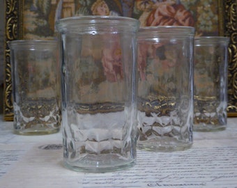 FOUR (4) Ball Glass Jelly Juice Glasses - 5oz 3 7/8in x 2.25in, Jelly Juice Glasses Clear by Ball Glass  (IB)