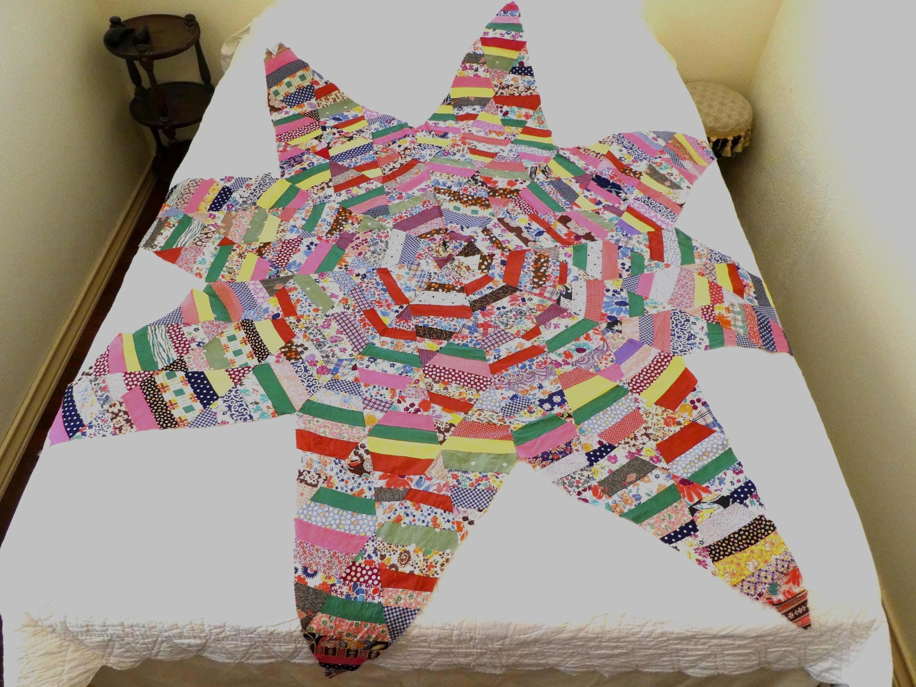 Vintage 1930 1940 Quilt Top - Etsy