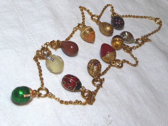 Joan Rivers 11 Egg Charm Necklace, Retired Joan Ri