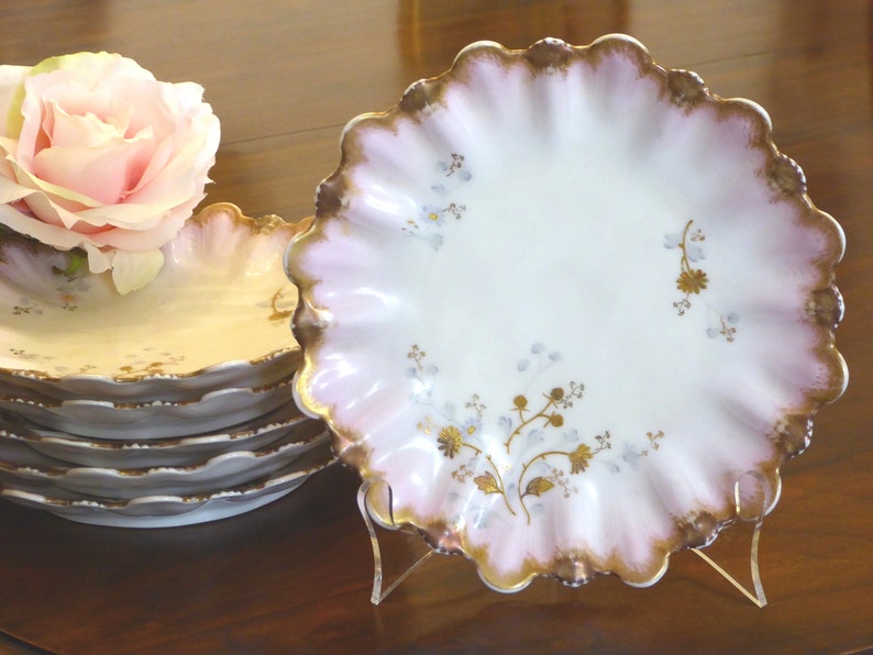SIX French Elite Antique Porcelain Bowls 8