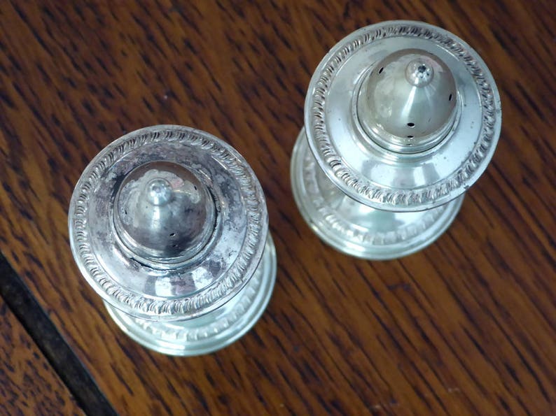 Crown Sterling Salt /& Pepper Weighted plus Glass Inserts