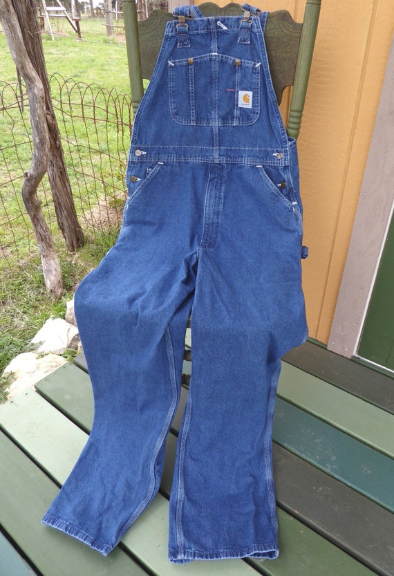 carhart denim overalls