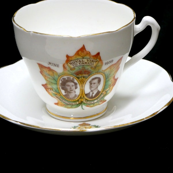 Adderley Royal Visit To Canada 1959 Tea Cup Set  *Shipping Included