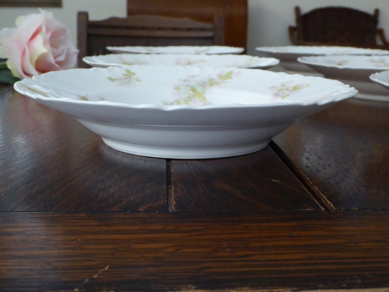 Vintage Bretagne Haviland Limoges 6 Large Soups \u00d8P Haviland Limoges Bretagne 6 Large Rim Soup Bowls Bretagne Haviland Limoges Porcelain