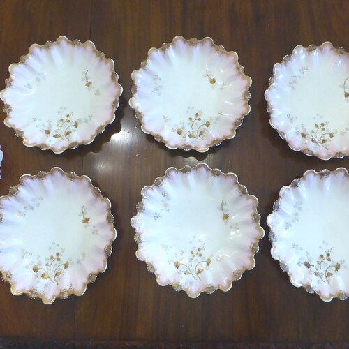 SIX French Elite Antique Porcelain Bowls 8