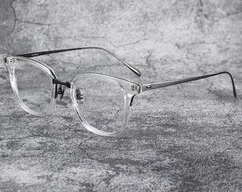 Lightweight Pure Titanium Glasses Frames, Unisex Vintage Style EyeGlasses for Men and Women, Fashion Eyewear 027