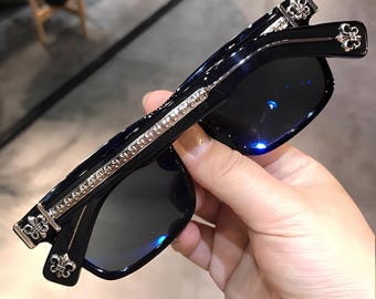 Gafas de sol de titanio, gafas unisex de estilo vintage para hombre y mujer, monturas de gafas de moda 042