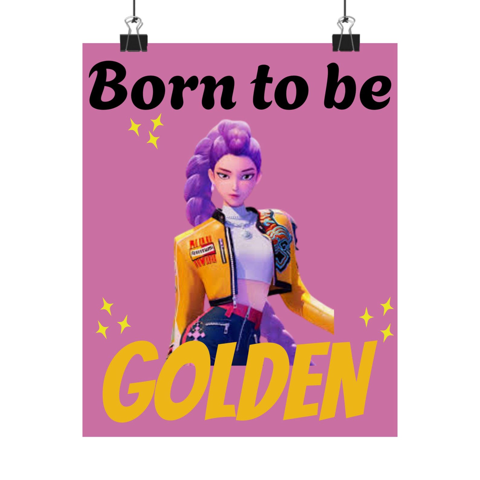 Golden Rumi Rumi KPOP Demon Hunters Poster Matte Vertical | Born to Be Golden ...