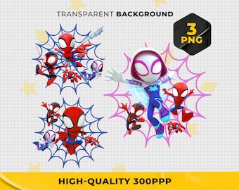 Spidey and his Amazing Friends PNG Clipart, Superhero clipart, Superhero PNG, Spidey iron on printable, Spidey and his Amazing Friends shirt