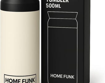 Drink Bottle, Flask Thermal Bottle, Leakproof Flask with Lid, Stainless Steel Insulated Bottle with rubber handle, Metal Water Bottle, 500ml