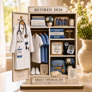 Nurse Retirement Gift, Personalized RN Retirement Plaque, Custom Name Nurse Appreciation Gift, Retired 2026 Decor