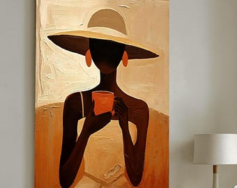 Abstract Woman Wall Art, Minimalist Female Portrait Print, Neutral Modern Home Decor, Fashion Illustration Artwork