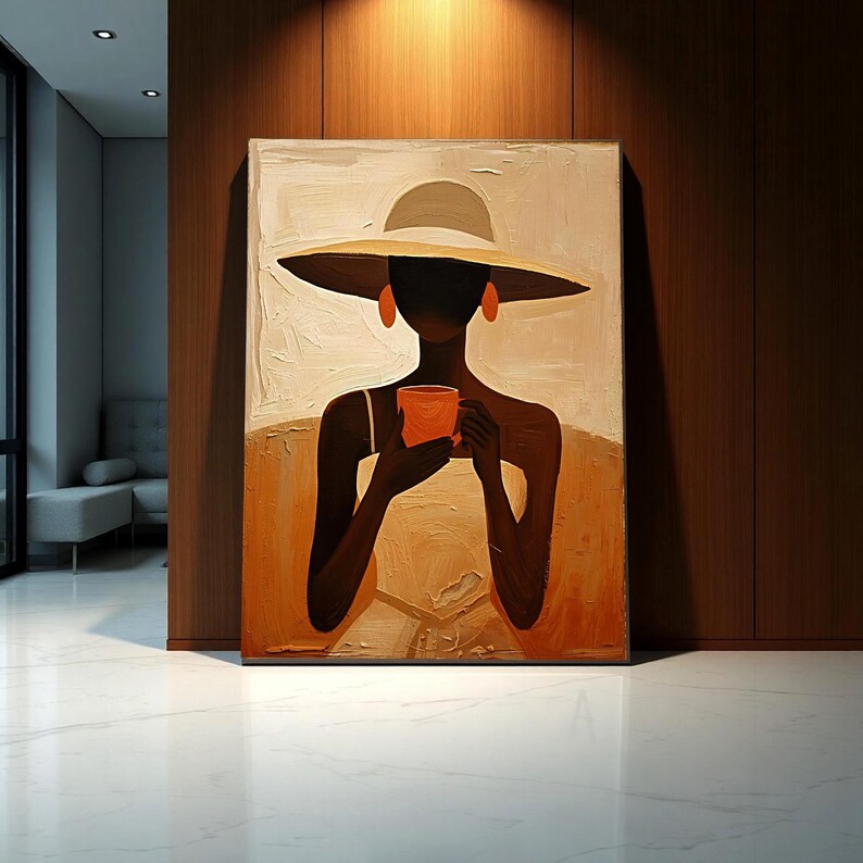Abstract Woman Wall Art, Minimalist Female Portrait Print, Neutral ...