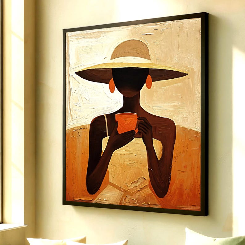 Abstract Woman Wall Art, Minimalist Female Portrait Print, Neutral ...