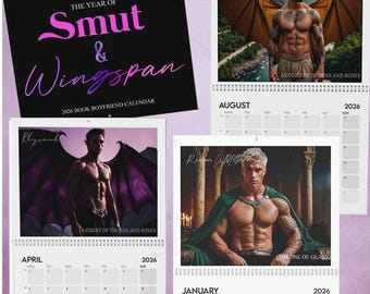 Rok rozpusty i rozpiętości skrzydeł Książka Chłopak Moralnie Szary Kalendarz Książka 2026 Kochanek HG 2026 Romansy Booktok Merch Bookstagram Prezent Mroczny romans