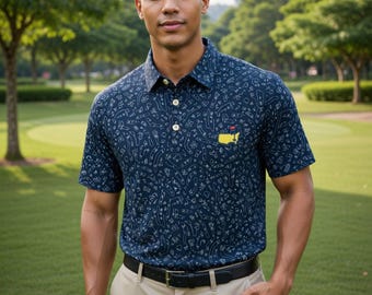 New Navy Masters Polo Shirt The Masters Merch Fathers Day Gifts For Golfer Gift for Brother L3N