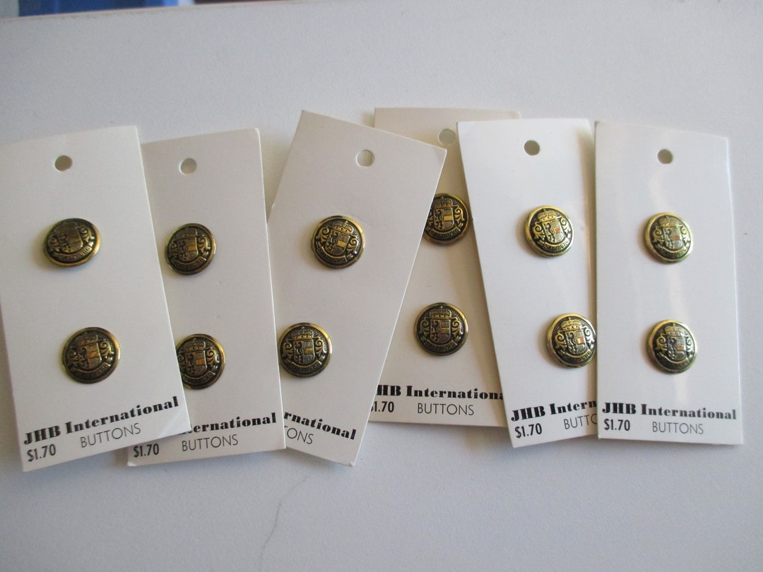 12 Salzburg Buttons, JHB Shield Button Set, Metal Shield Buttons, JHB ...