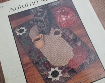 Thimbleberries Autumn Medley pattern for table runner, pumpkins sunflowers tablerunner, fall tablerunner, Thimbleberries fall