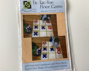 Tic Tac Toe Floor Game Pattern, Soft Pillow Playmat pattern