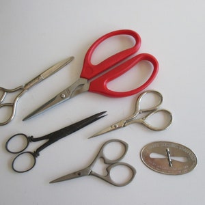Small Vintage Clauss Sewing Scissors Authentic Vintage Little Scissors Small  Silver Metal Pair of Scissors 