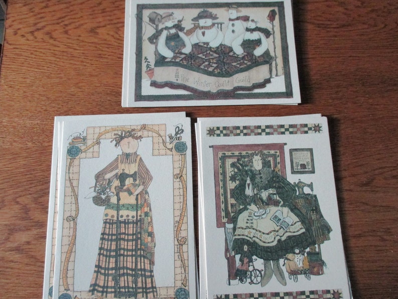 friendship card for quilter Deb Strain notecard asst set of 10 Deb Strain sewing quilting stitching theme note card quilt guild note card