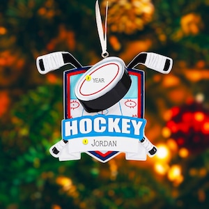 Personalisierte Hockey Ornament | Kundenspezifische Weihnachtsdekoration