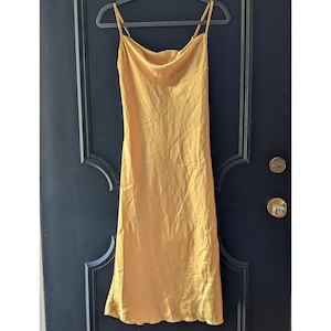 gold satin cami dress Naomi Satin Dress- Gold XS main image 0