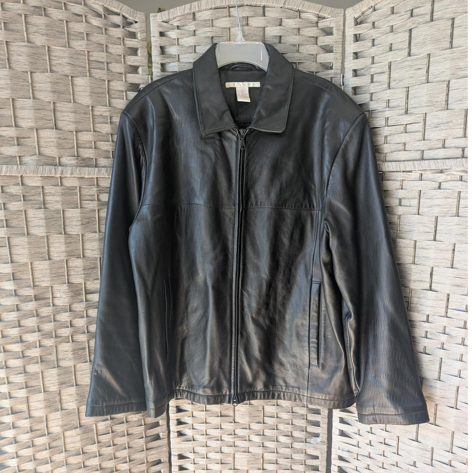 Perry Ellis Leather Jacket - Etsy