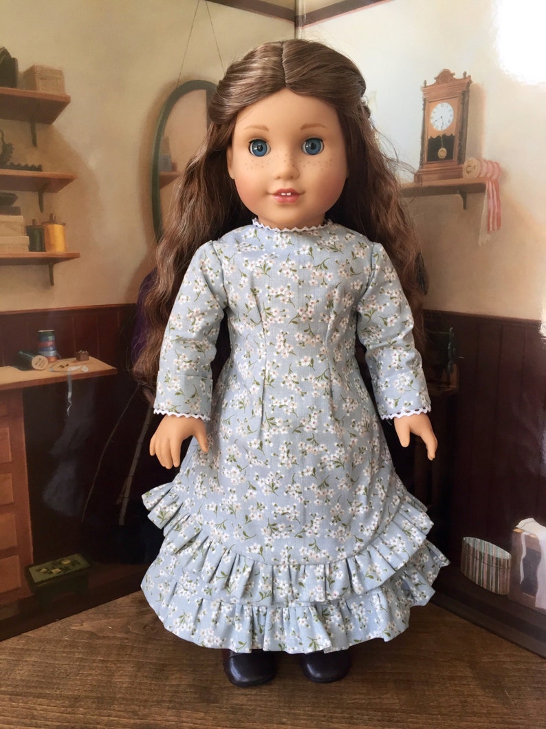 1880s Mary and Laura Prairie Dress in Light Blue Floral for 18 | Etsy