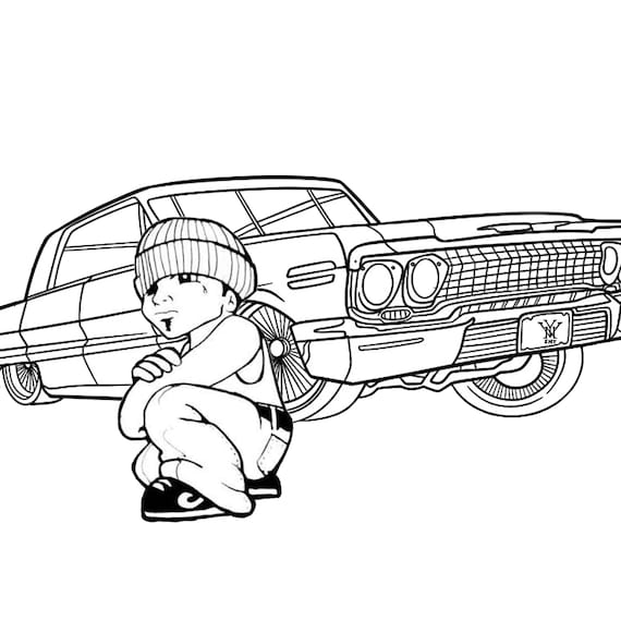 Lowrider Homies Coloring Pages - Etsy