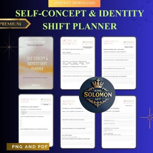 Planificateur de changement d'identité : image de soi et renforcement de la confiance en soi - PDF PNG à téléchargement immédiat