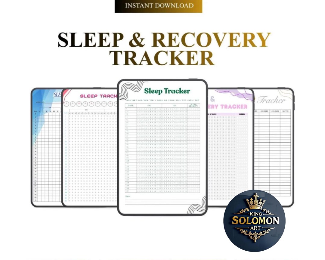 Sleep Log Printable: Recovery Tracker - Rest and Wellness Planner - PNG ...