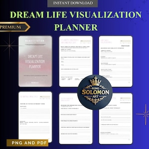 Dream Life Visualization Planner: Manifestation and Goal Setting -  PDF PNG Instant Download