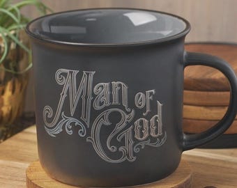 Man of God Mug, 1 Timothy 6:11 Coffee Mug, Christian Gift for Men, Bible Verse Mug, Fathers Day Gift, Religious Coffee Cup, Gift for Him