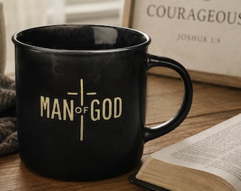 Man of God Coffee, Christian Mug for Men, Bible Verse, Faith Coffee Cup, Gift for Him, Christian Dad Mug, 1 Tim 6:11 Mug