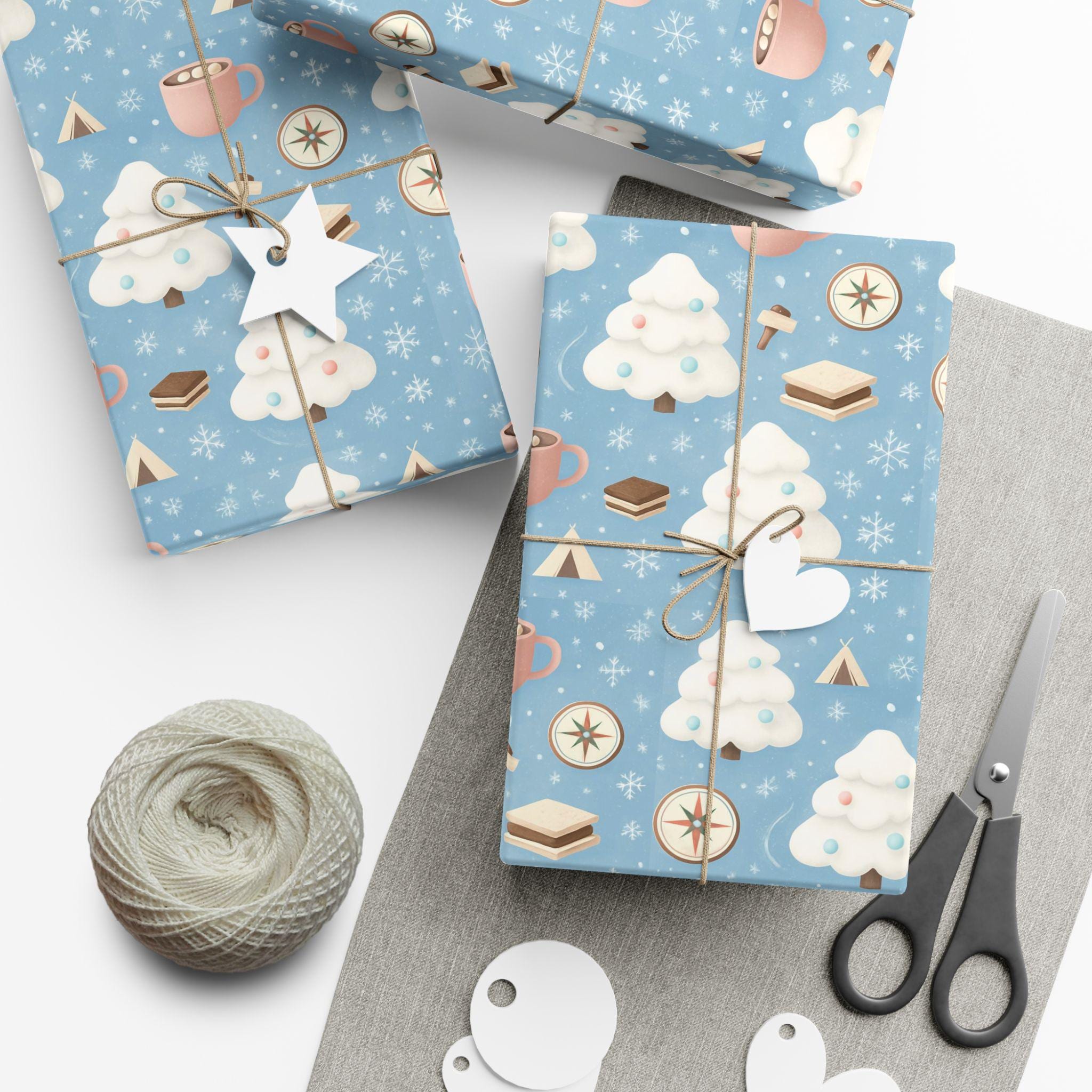 Discover Marshmallow Hot Cocoa Pattern Gift Wrap