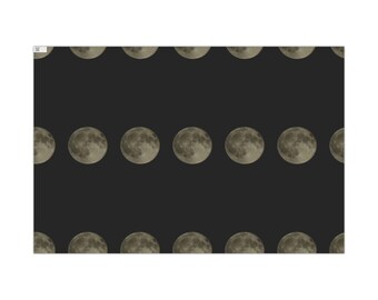 Full Moon Pattern Gift Wrap Papers | Moon Phase Wrapping Paper