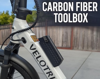 Mini Aero Carbon Fiber Bike Toolbox/Bottle Cage Mounted: Lightweight Biking Accessory