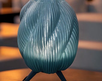 Organic Style Glass-like LED Spiral Lamp: USB Powered Ambient Table Light