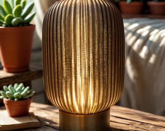 Ember Lamp: Accent Light, Smoky Bronze, Warm Amber Glow, LED Integrated, Cozy Bedside Lighting
